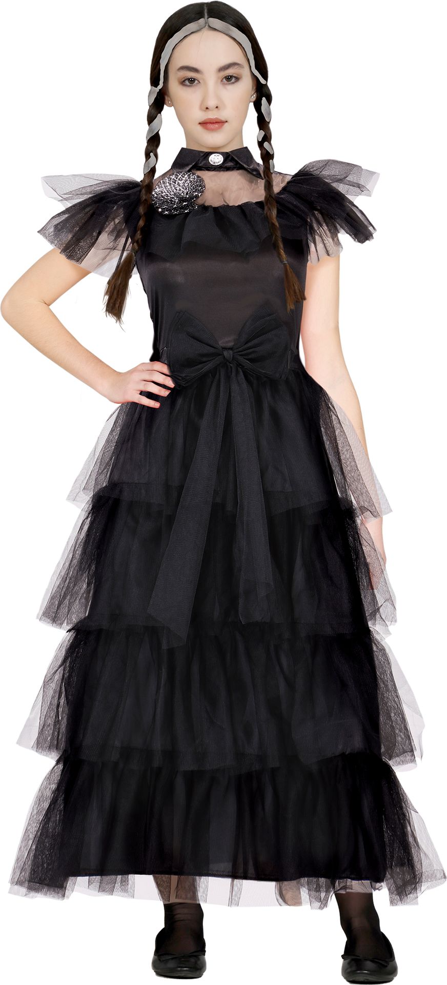 Zwarte Wednesday Addams Jurk Meisjes 14-16 Jaar