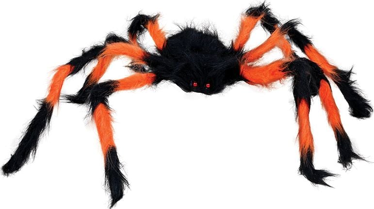 Zwart/oranje spin 75 cm halloween